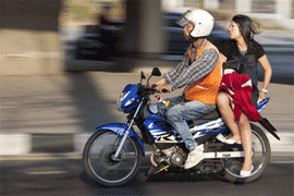 Taxi motorcycle en thailande